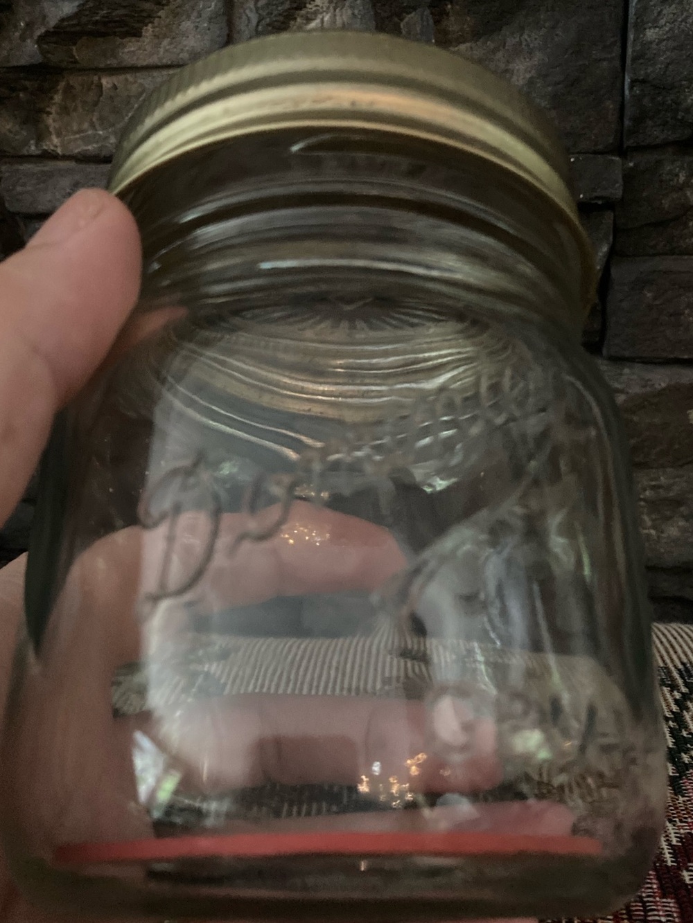 Vintage Dominion Gem Glass Pint Jar